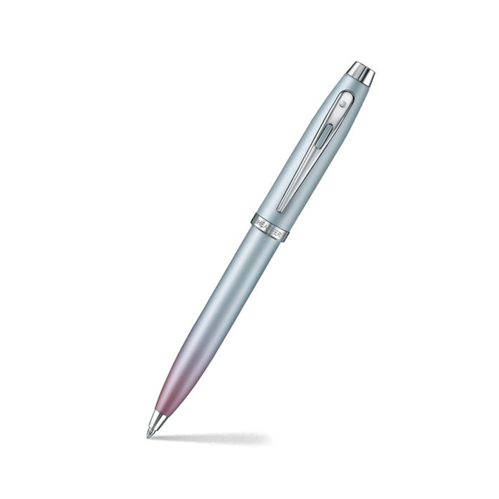 Sheaffer Giftset Expressions 100 E9376 Blue and Pink Pearlised Gradient with Chrome-plated Trims Ballpoint Pen and Small Notebook