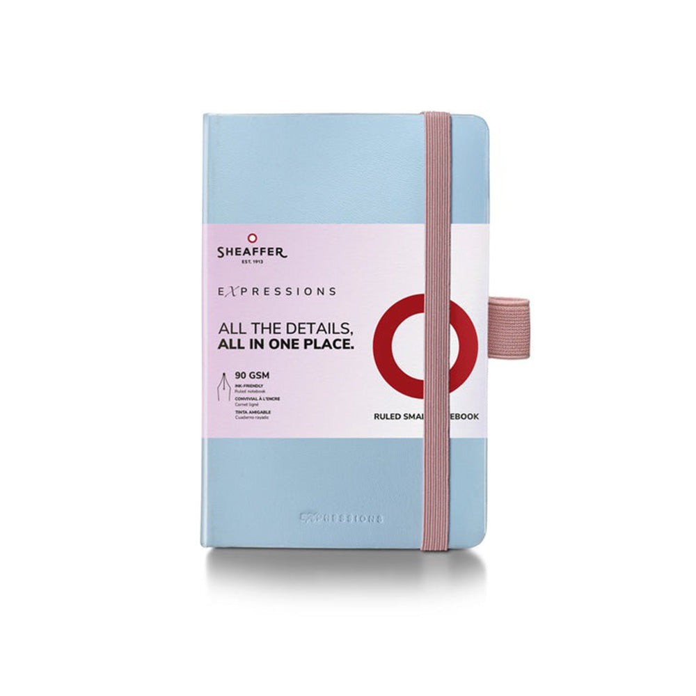 Sheaffer Giftset Expressions 100 E9376 Blue and Pink Pearlised Gradient with Chrome-plated Trims Ballpoint Pen and Small Notebook