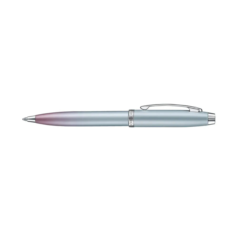 Sheaffer Giftset Expressions 100 9376 Blue and Pink Pearlised Gradient CT Ballpoint Pen with Genuine Leather Wallet