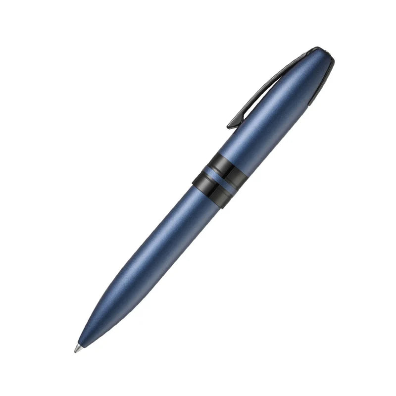 Sheaffer Icon E9110 Matte Blue Lacquer with Black PVD Trim Rollerball and Ball Pen Set