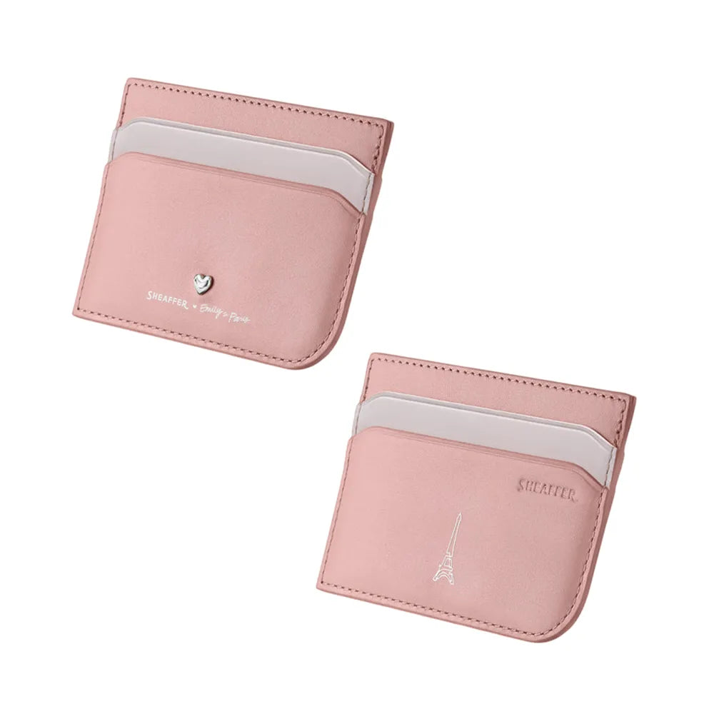 Sheaffer Giftset EIP Sentinel E321 Matt Pink Barrel with Chrome Cap & Trim Ball Pen and Dark Pink Credit Card Holder