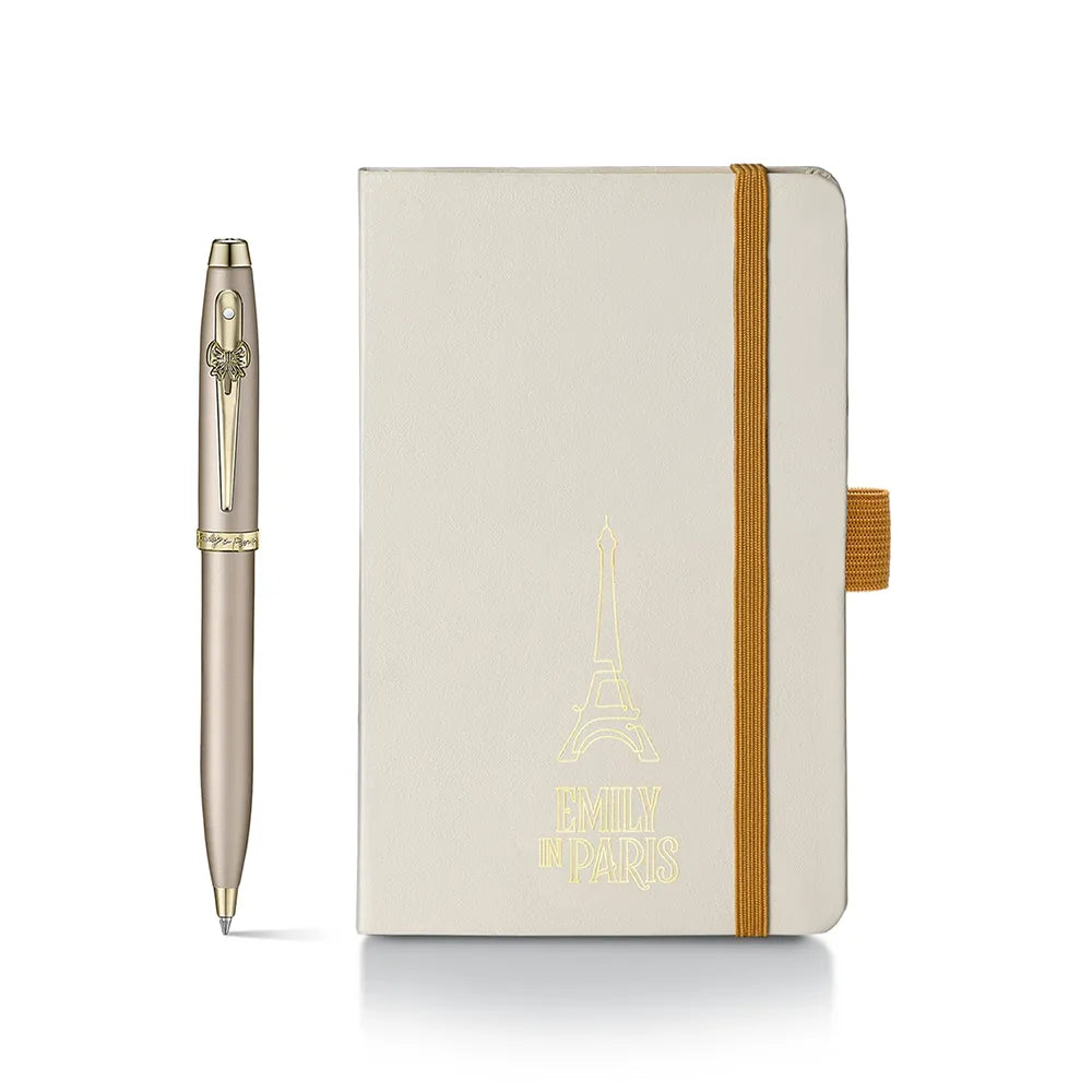 Sheaffer Giftset EIP 100 E9377 Champagne Gold with Champagne Gold Trims Ball Pen and Hardbound Small Notebook