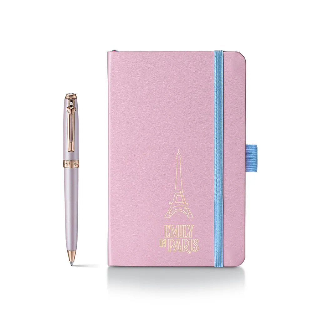 Sheaffer Giftset EIP Prelude Mini E9810 Pastel Pink with Rose-Gold Trims Ball Pen and Hardbound Small Notebook