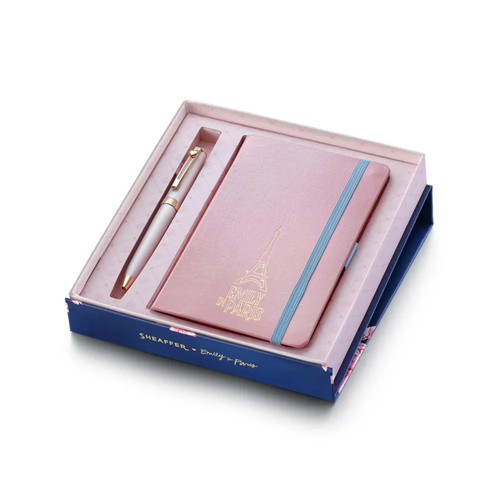 Sheaffer Giftset EIP Prelude Mini E9810 Pastel Pink with Rose-Gold Trims Ball Pen and Hardbound Small Notebook