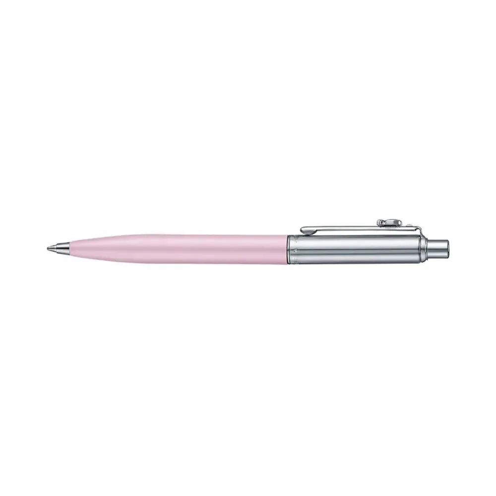 Sheaffer Sentinel Emily in Paris 321 Matt Pink Barrel and Chrome Cap & Trim with Bow Emblem Clip Ballpoint Pen