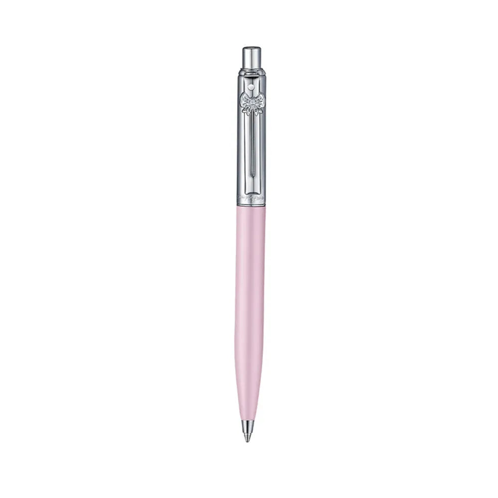 Sheaffer Sentinel Emily in Paris 321 Matt Pink Barrel and Chrome Cap & Trim with Bow Emblem Clip Ballpoint Pen