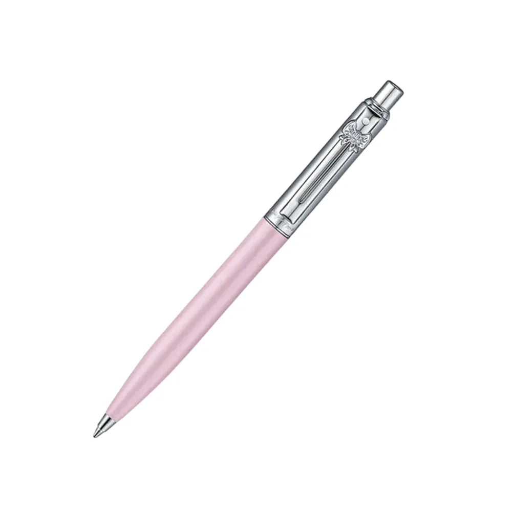 Sheaffer Sentinel Emily in Paris 321 Matt Pink Barrel and Chrome Cap & Trim with Bow Emblem Clip Ballpoint Pen