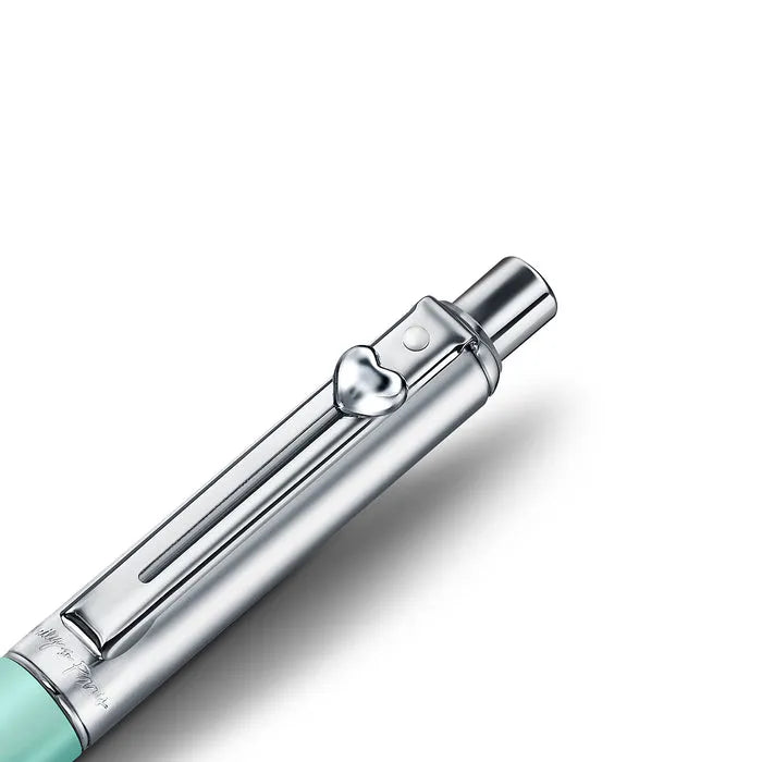 Sheaffer Sentinel Emily in Paris 321 Matt Green Barrel with Chrome Cap & Trim with Heart-Shaped Clip Emblem Ballpoint Pen