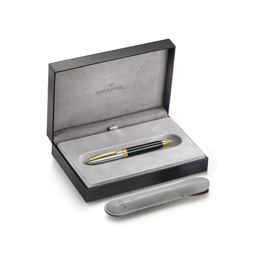 The Sheaffer Legacy Ballpoint Pen blends timeless design with effortless function, crafted for those who believe everyday writing deserves distinction. Accented with stainless steel 14K PVD gold-plated trims, its bold profile, smooth twist mechanism, and perfectly balanced weight bring purpose and poise to every word. A tribute to Sheaffer's legendary craftsmanship, the Legacy Ballpoint is where heritage meets modern ease-signature in every detail, exceptional in every line.