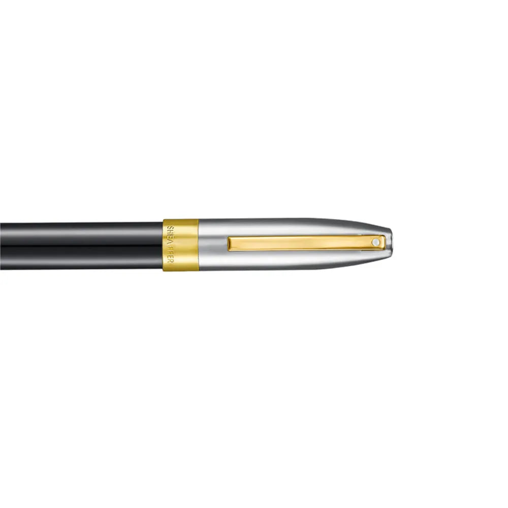 Sheaffer Legacy 9065 Glossy Black & Chrome Bi-color with 4Kt PVD Gold-Plated Trim Rollerball Pen