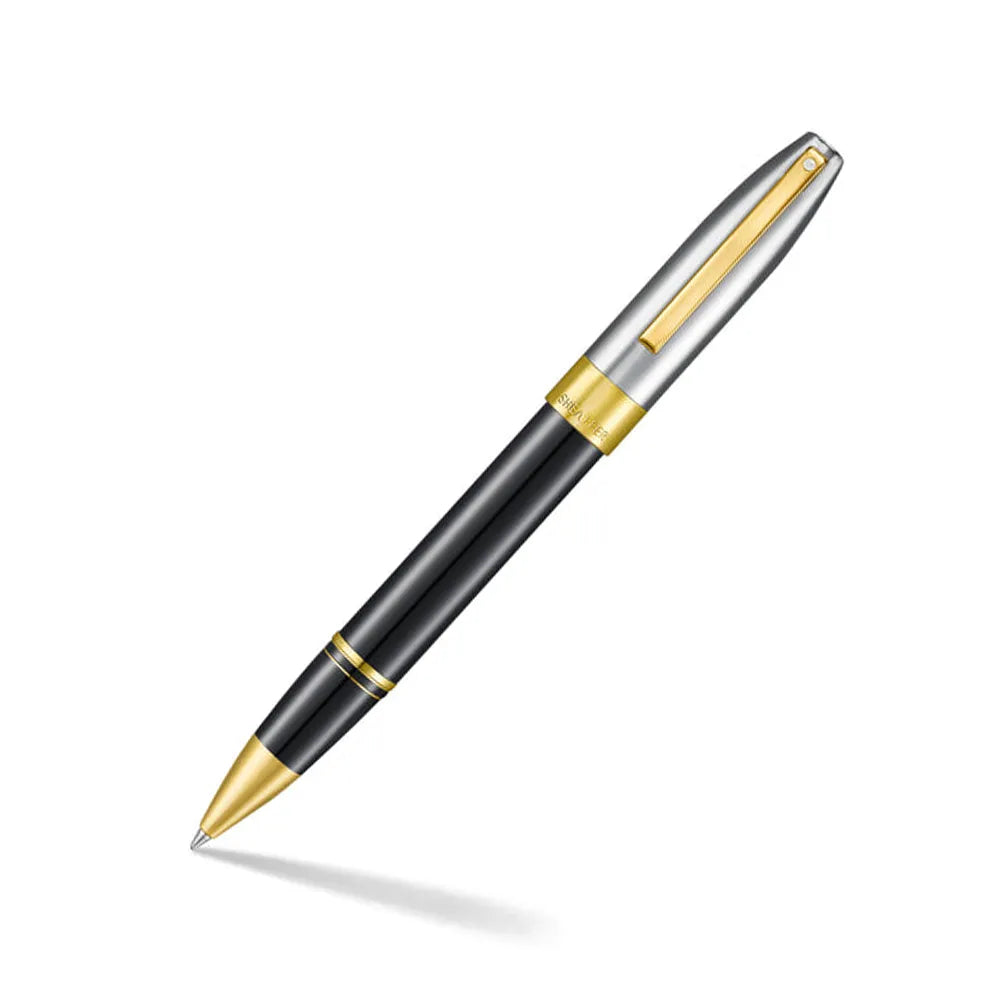 The Sheaffer Legacy Rollerball Pen blends timeless design with effortless function, crafted for those who believe everyday writing deserves distinction. Accented with stainless steel 14K PVD gold-plated trims, its bold profile, precise snap-on mechanism, and finely balanced weight bring purpose and poise to every word. A tribute to Sheaffer's legendary craftsmanship, the Legacy Rollerball is where heritage meets modern-day ease-signature in every detail, exceptional in every line.