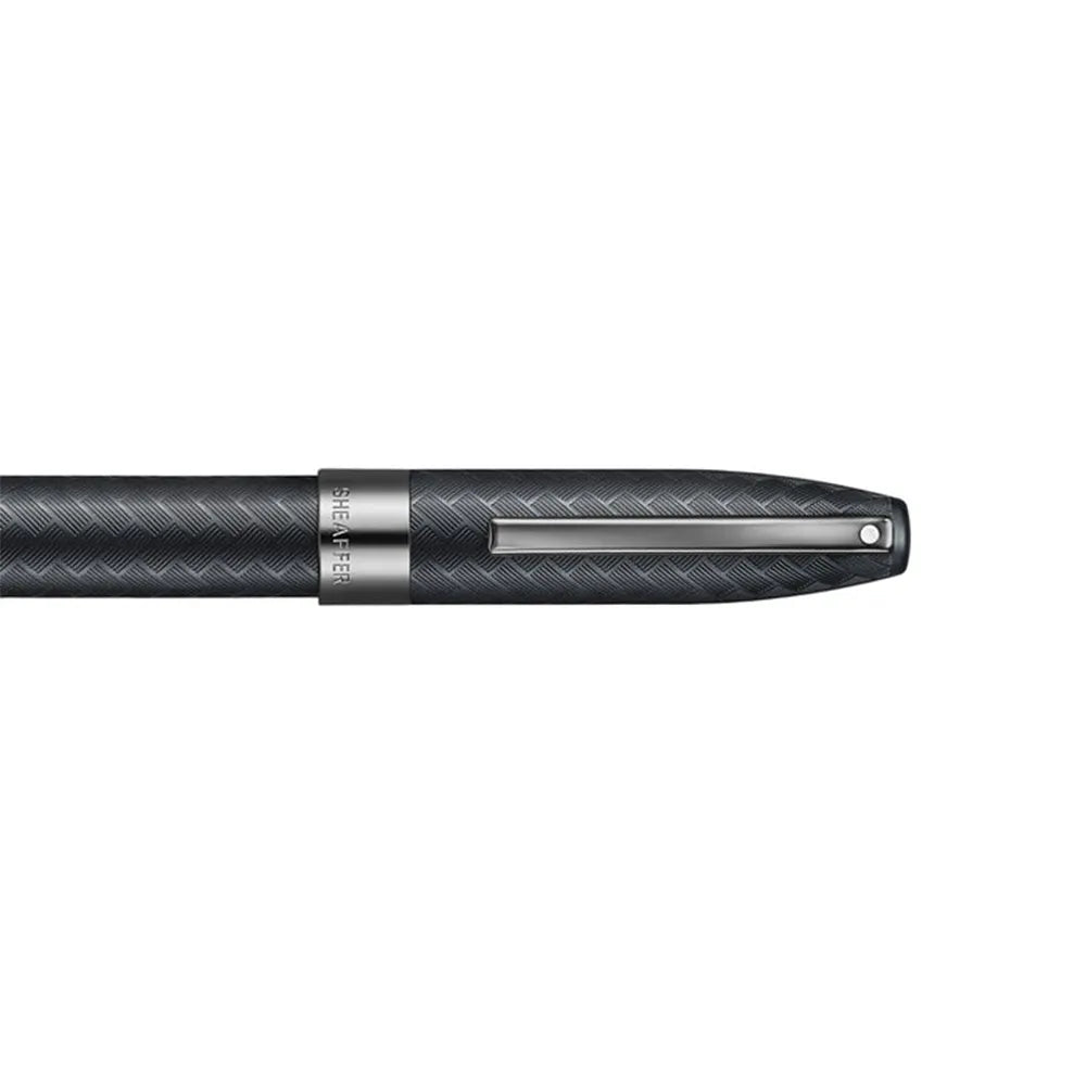 Sheaffer Legacy Chevron 9066 Matte Black with PVD Gunmetal Trims Fountain Pen - Inlaid Nib
