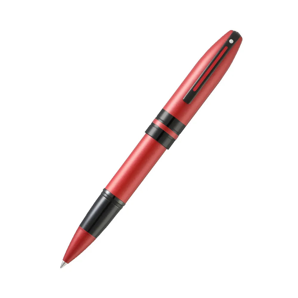 Sheaffer Icon E9111 Metallic Red Lacquer with Polished Black PVD Trim Rollerball + Rollerball Pen Set