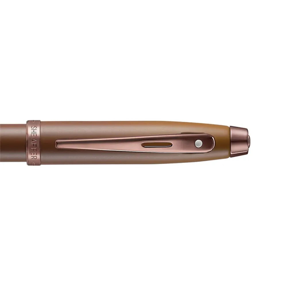 Sheaffer Giftset 100 G9374 Coffee Edition Matt Brown with Brown PVD Trims Ballpoint Pen with Coffee Pen Pouch