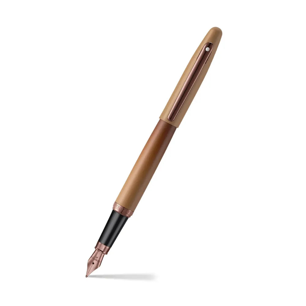 Sheaffer Giftset VFM G9428 Coffee Edition Matt Brown with Regal Brown PVD Trims Fountain Pen with Coffee Pen Pouch