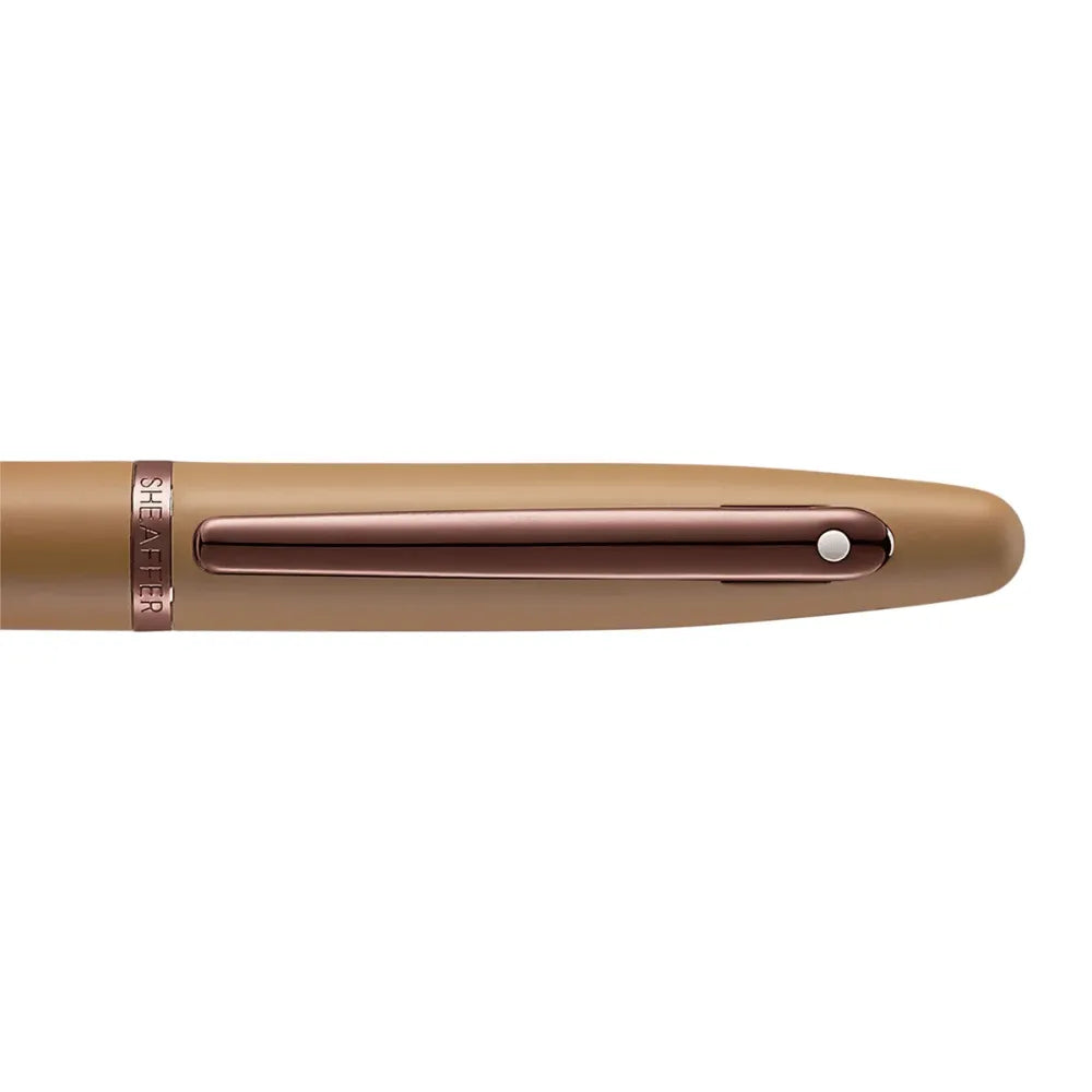 Sheaffer Giftset VFM G9428 Coffee Edition Matt Brown with Regal Brown PVD Trims Fountain Pen with Coffee Pen Pouch