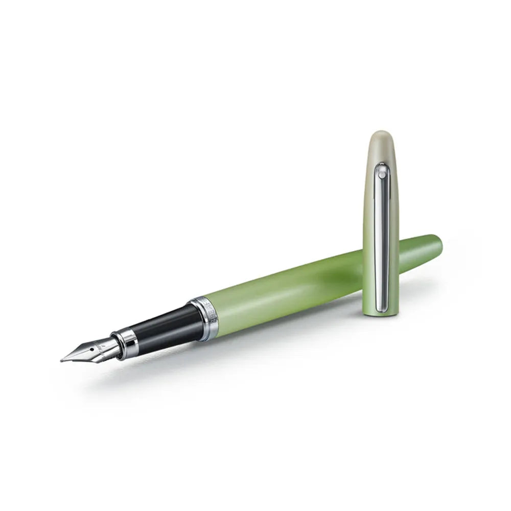Sheaffer VFM 9431 Matcha Edition Green Ombre Gradient with Chrome-plated Trims Fountain Pen - Stainless Steel Nib