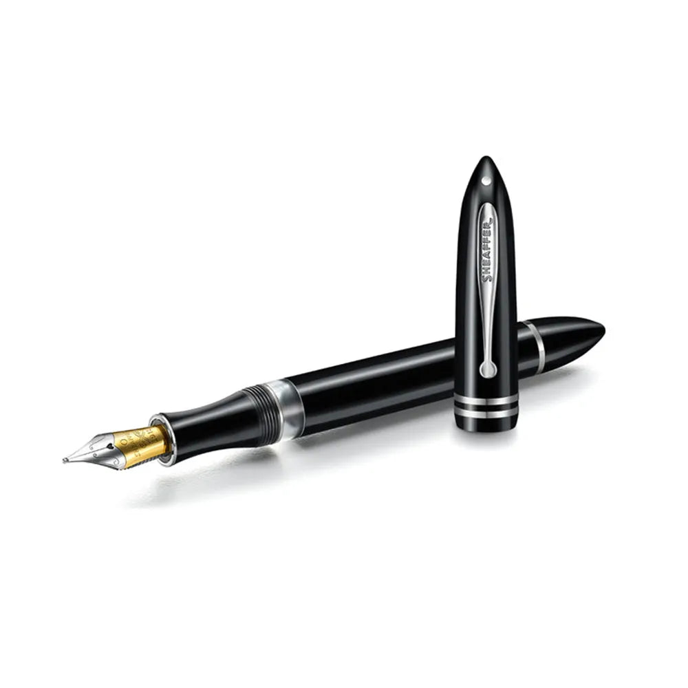Sheaffer Balance III E892 Glossy Black Resin with Chrome Trim Fountain Pen