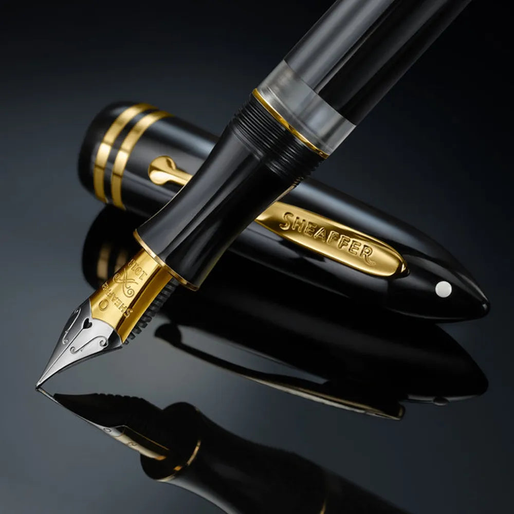 Sheaffer Balance III E893 Glossy Black with Gold Trim Fountain Pen