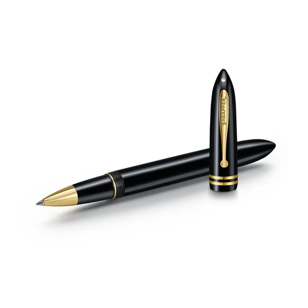 Sheaffer Balance III E893 Glossy Black Resin with Gold Trim Rollerball Pen