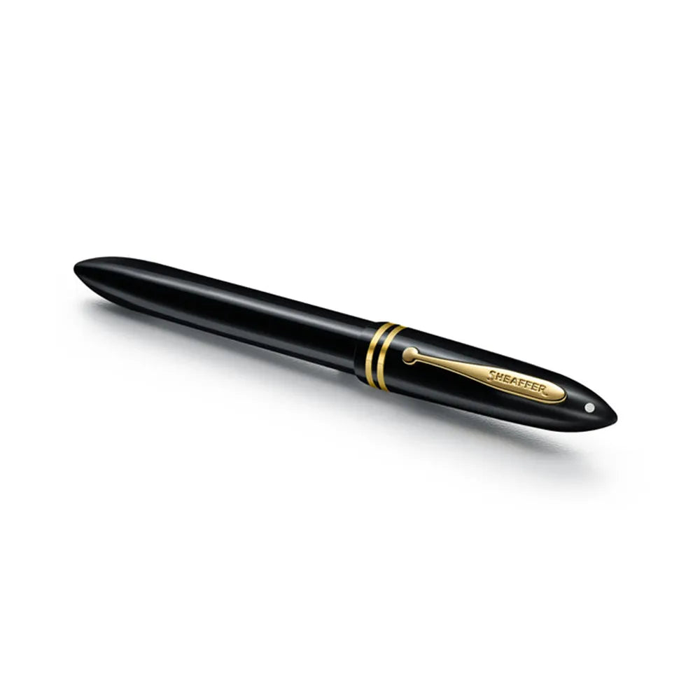 Sheaffer Balance III E893 Glossy Black Resin with Gold Trim Rollerball Pen