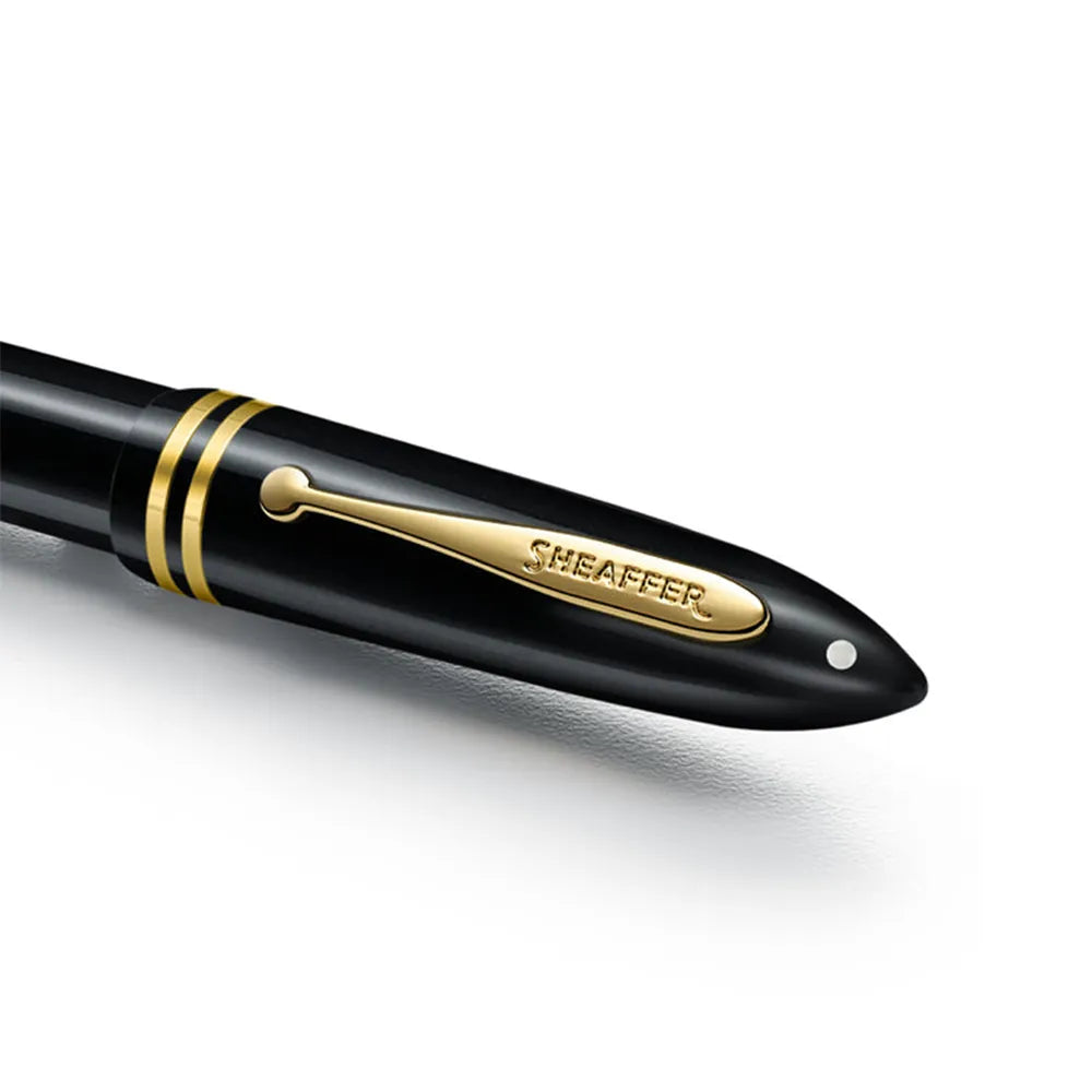 Sheaffer Balance III E893 Glossy Black Resin with Gold Trim Rollerball Pen