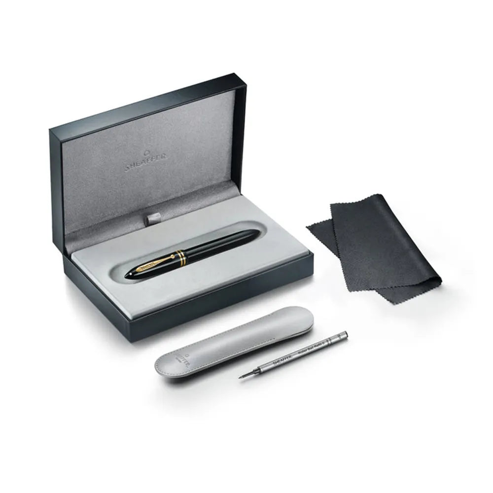 Sheaffer Balance III E893 Glossy Black Resin with Gold Trim Rollerball Pen