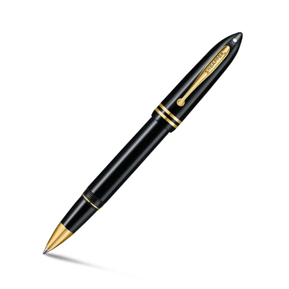 Sheaffer Balance III E893 Glossy Black Resin with Gold Trim Rollerball Pen