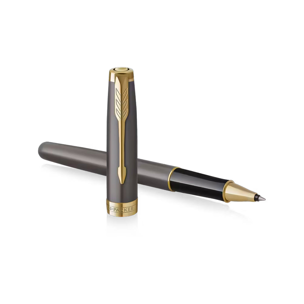 Parker Sonnet Grey Lacquer with Gold-Plated Trim Rollerball Pen