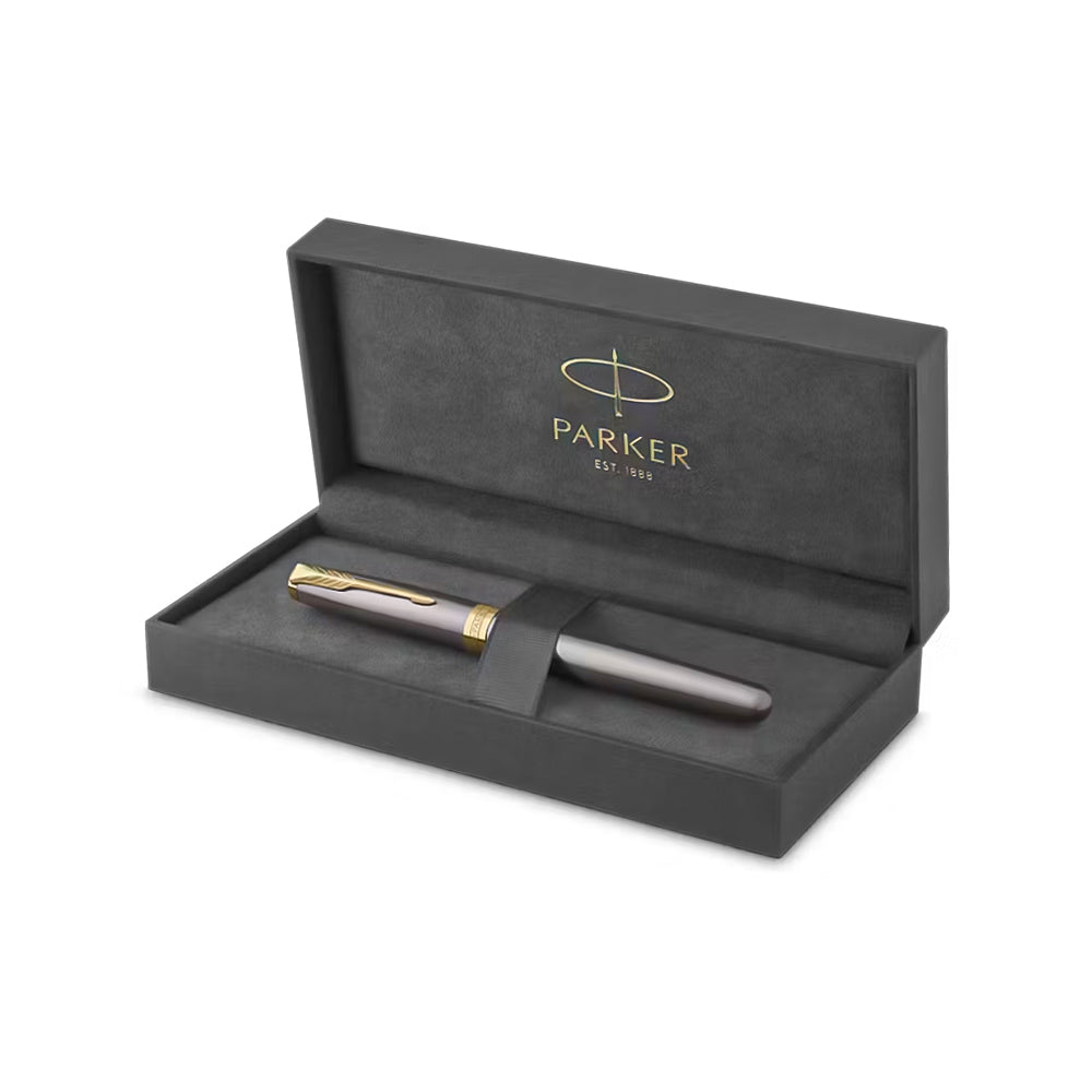 Parker Sonnet Grey Lacquer with Gold-Plated Trim Rollerball Pen