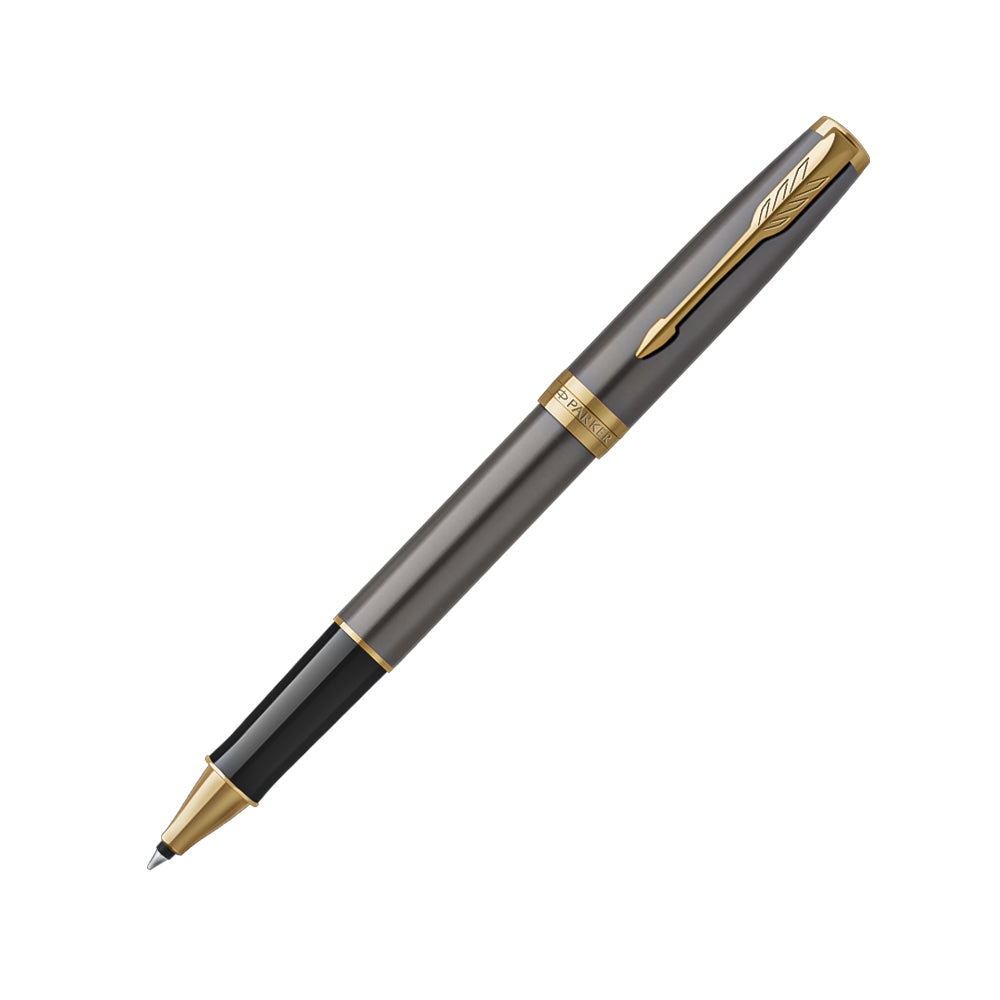 Parker Sonnet Grey Lacquer with Gold-Plated Trim Rollerball Pen